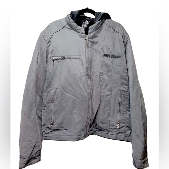 Harley Davidson Mens Medium 3-in-1 Jacket w Hoodie Liner size 2xl